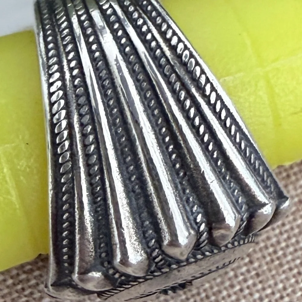 GUCCI AG925 Interlocking G GG Logo Ster Silver Signet Ring Size IT 13/ US 6.75